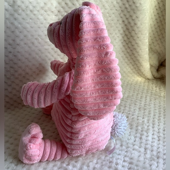 Pink Corduroy Plush Bunny Rabbit Stuffed Animal Toy Easter Gift - Picture 5 of 10